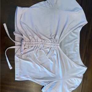 Light Pink Ruched Crop Top